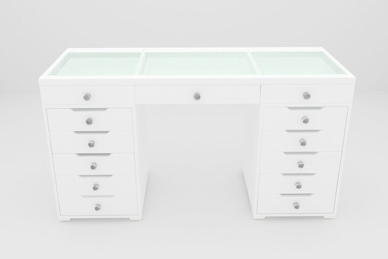 Dressing table with glass Top
