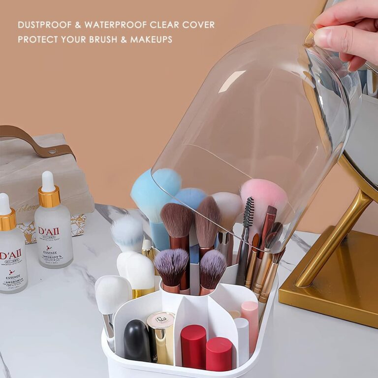 Rotatable Makeup Brushes Storage