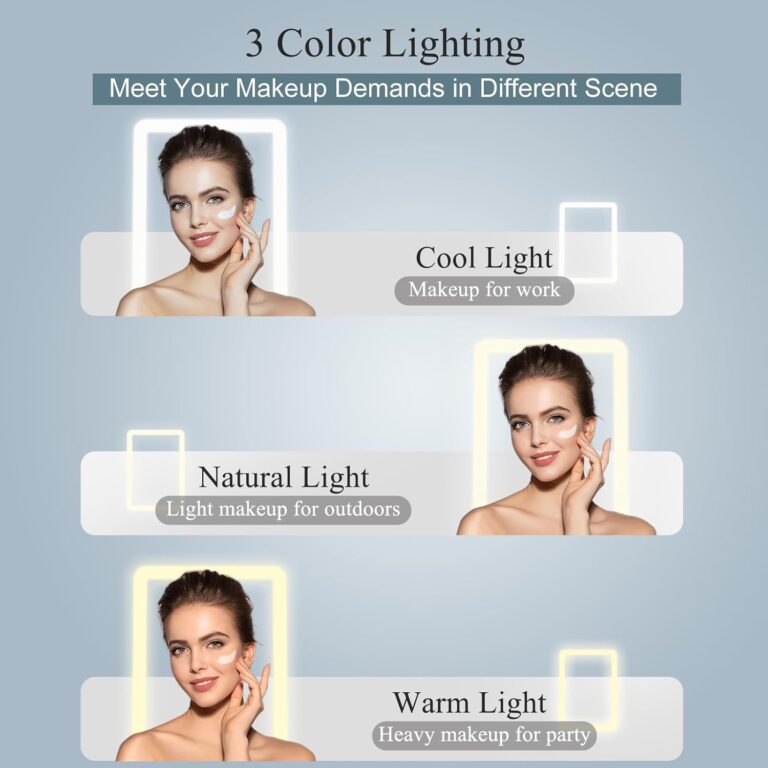 3 Color Light Travel Mirror