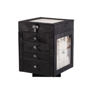 Rotator Jewellery Organiser Storage Box Jewelry Organizer - Black