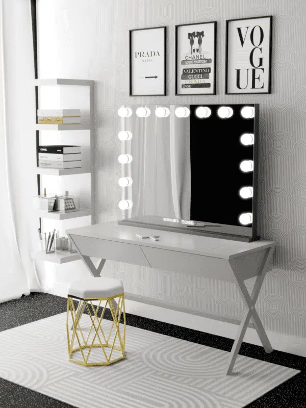 White light Hollywood mirror