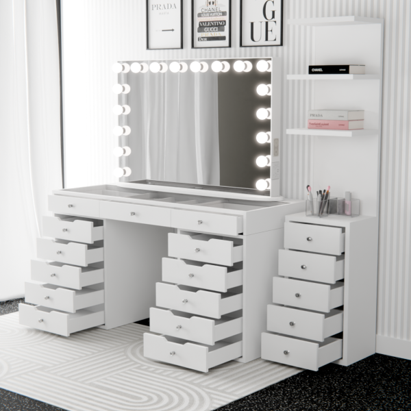 dressing table with mirror
