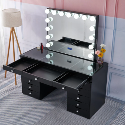 Hollywood Vanity Set with Makeup Mirror