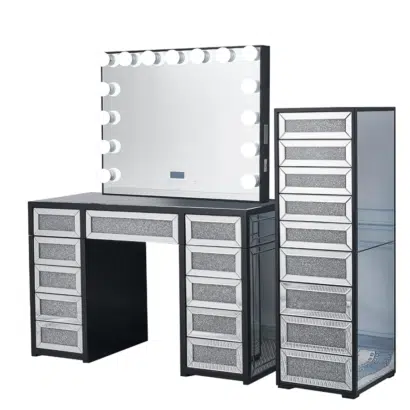 black Hollywood vanity station