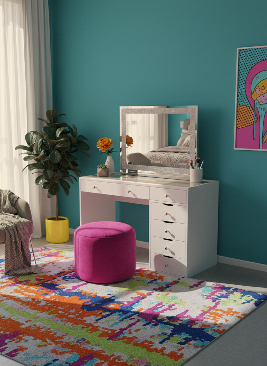 Crystal Glow Hollywood Mirror