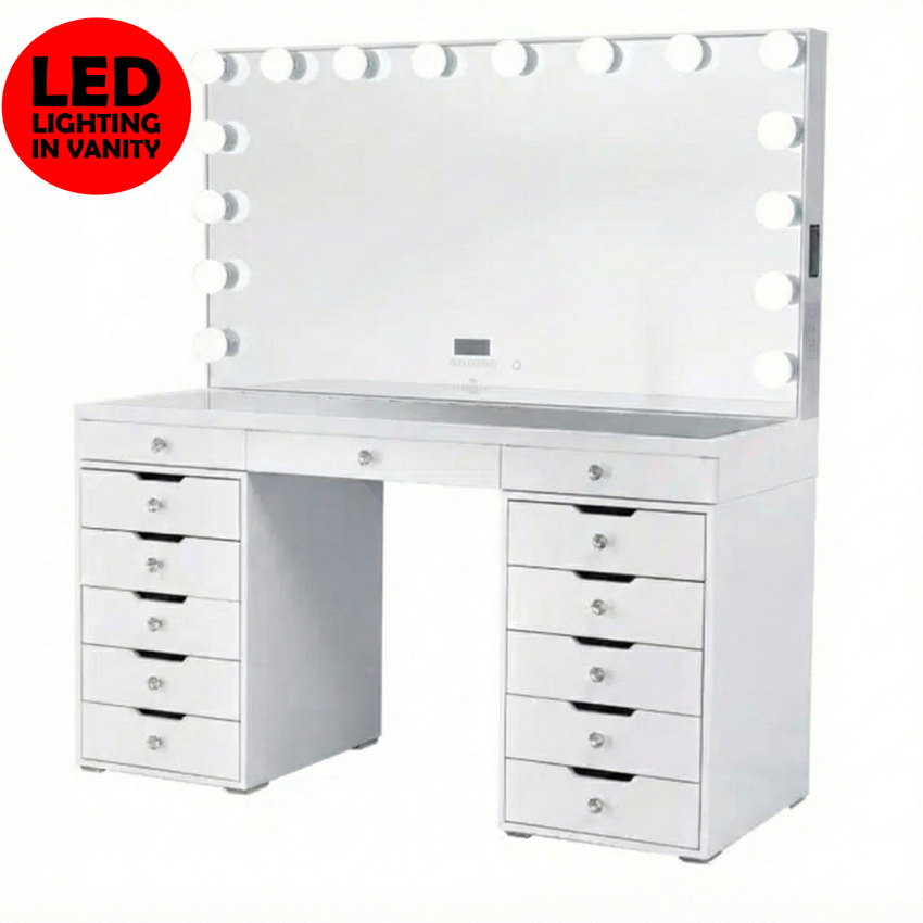 Kris Hollywood Vanity Station with LED Mirror