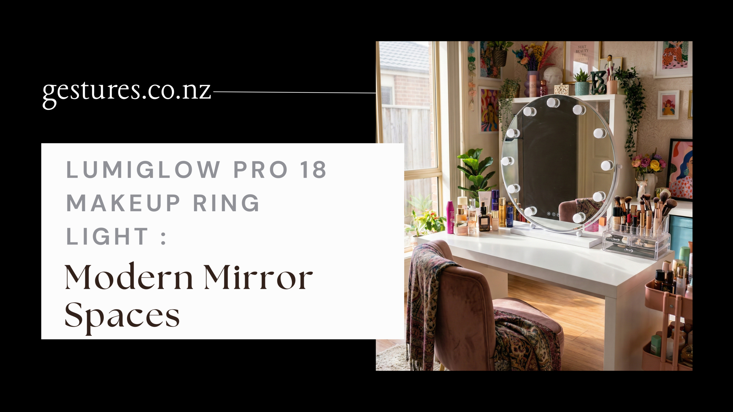 LumiGlow Pro 18 Makeup Ring Light: Professional Lighting for Modern Mirror Spaces