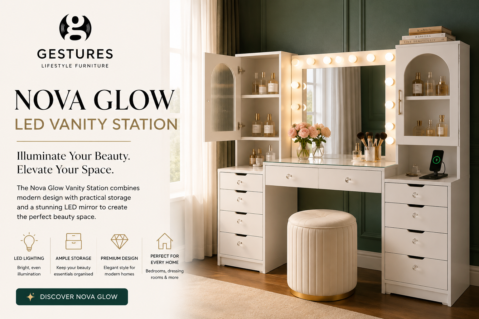 Why the Nova Glow LED Vanity Mirror Is the Perfect Addition to Your Bedroom