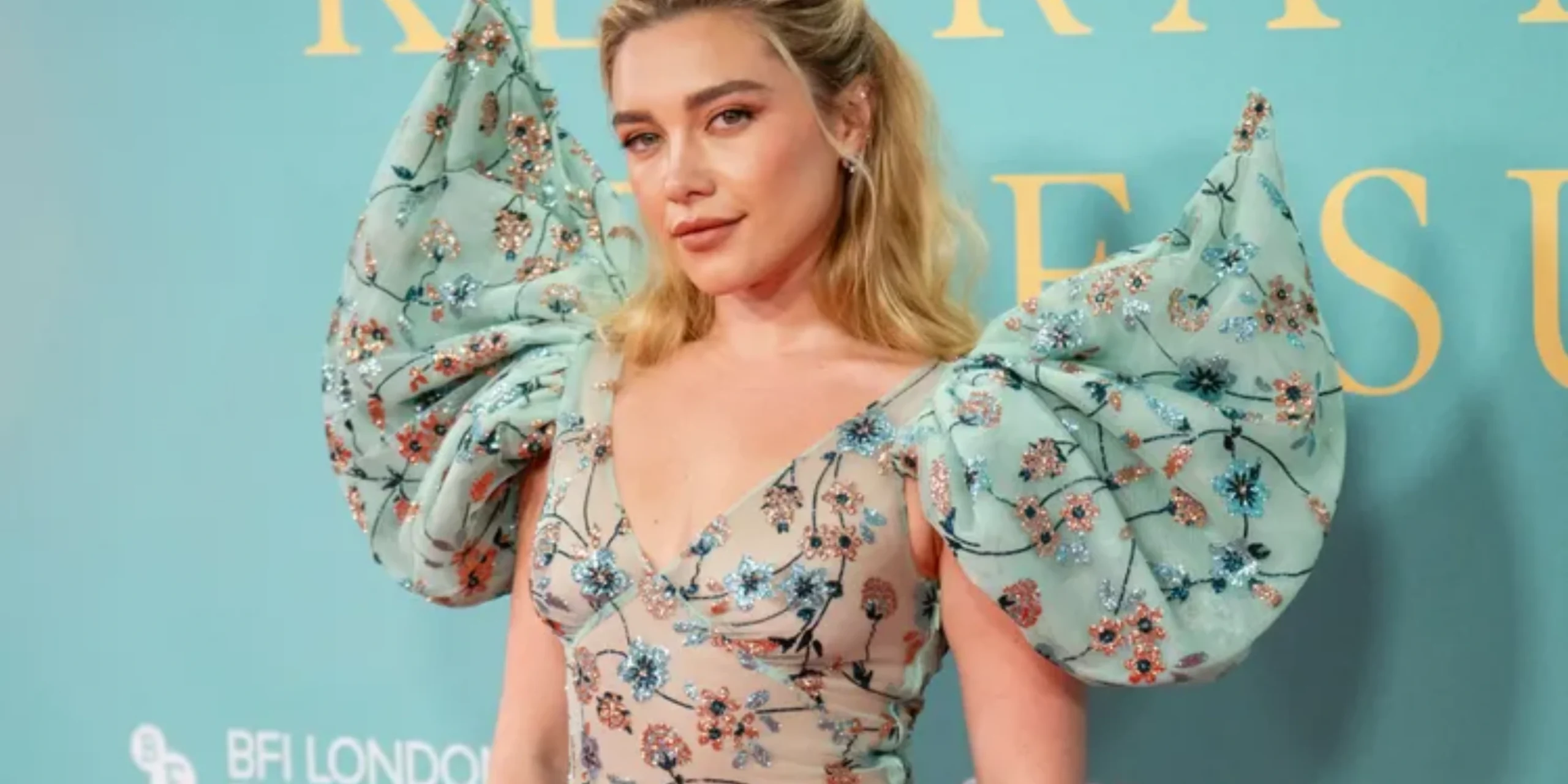 Florence Pugh’s Sheer Blue Gown Steals the Spotlight at the London Premiere